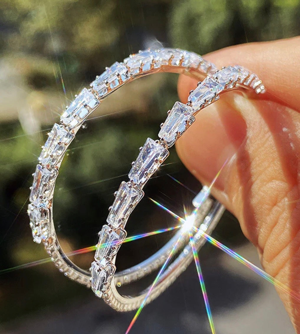 Crystal Hoop Earrings
