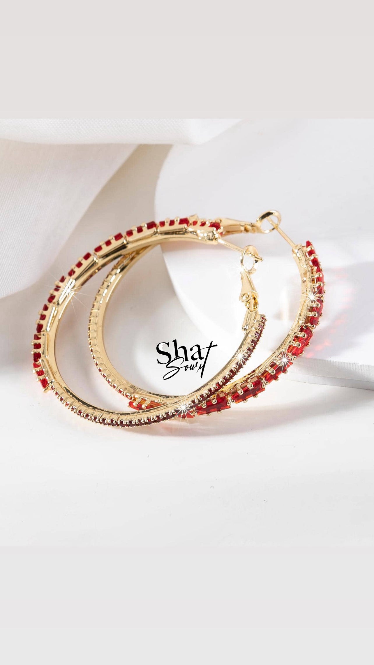 Crystal Hoop Earrings