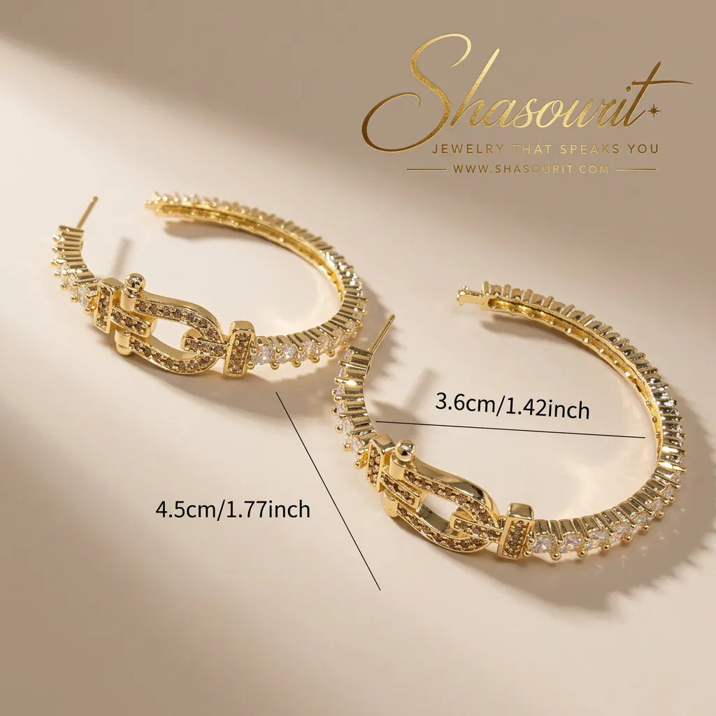 Luxe Halo Link Hoops