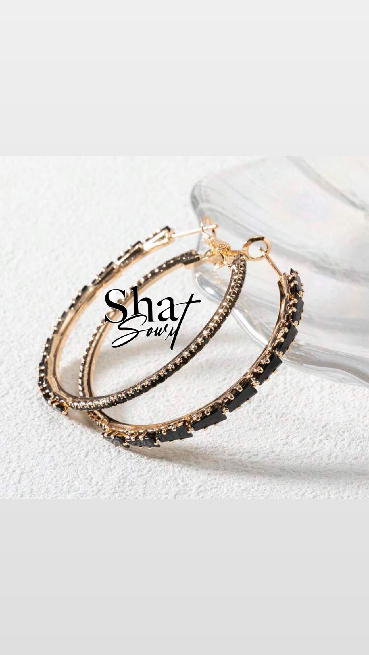 Crystal Hoop Earrings