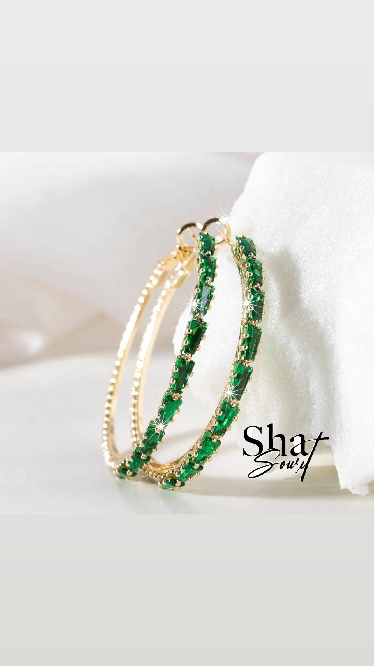 Crystal Hoop Earrings