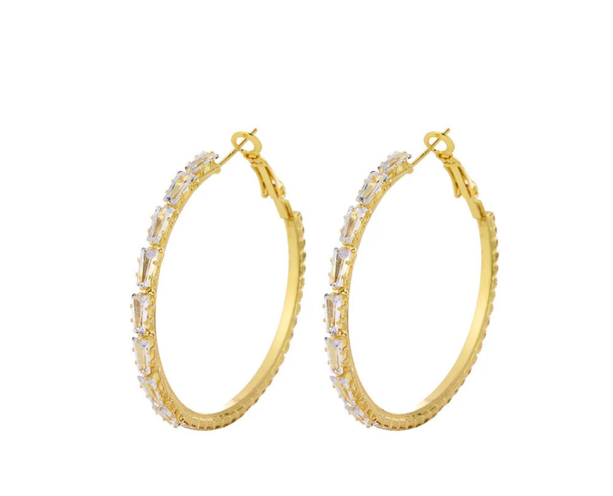 Crystal Hoop Earrings