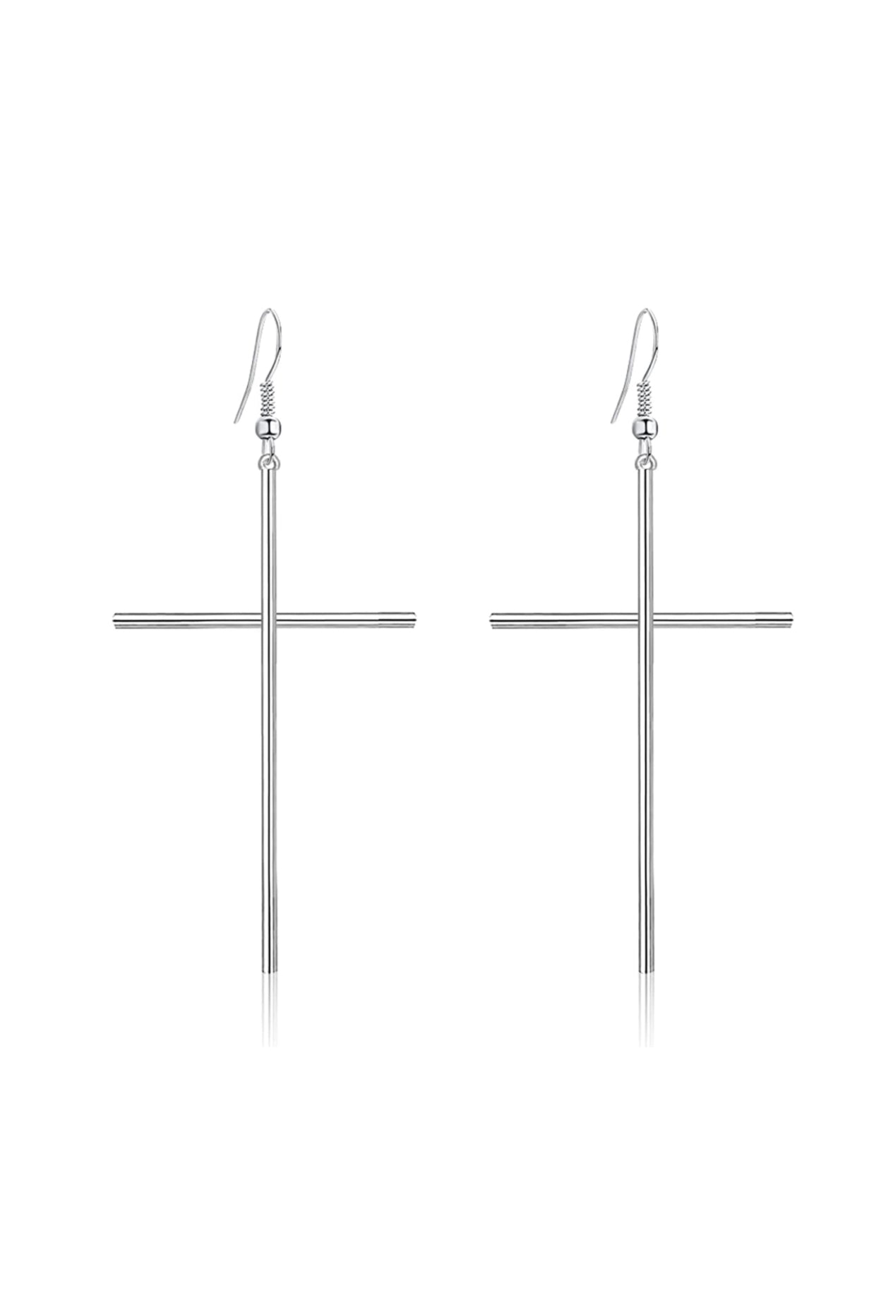 Large Cross Drop Earrings