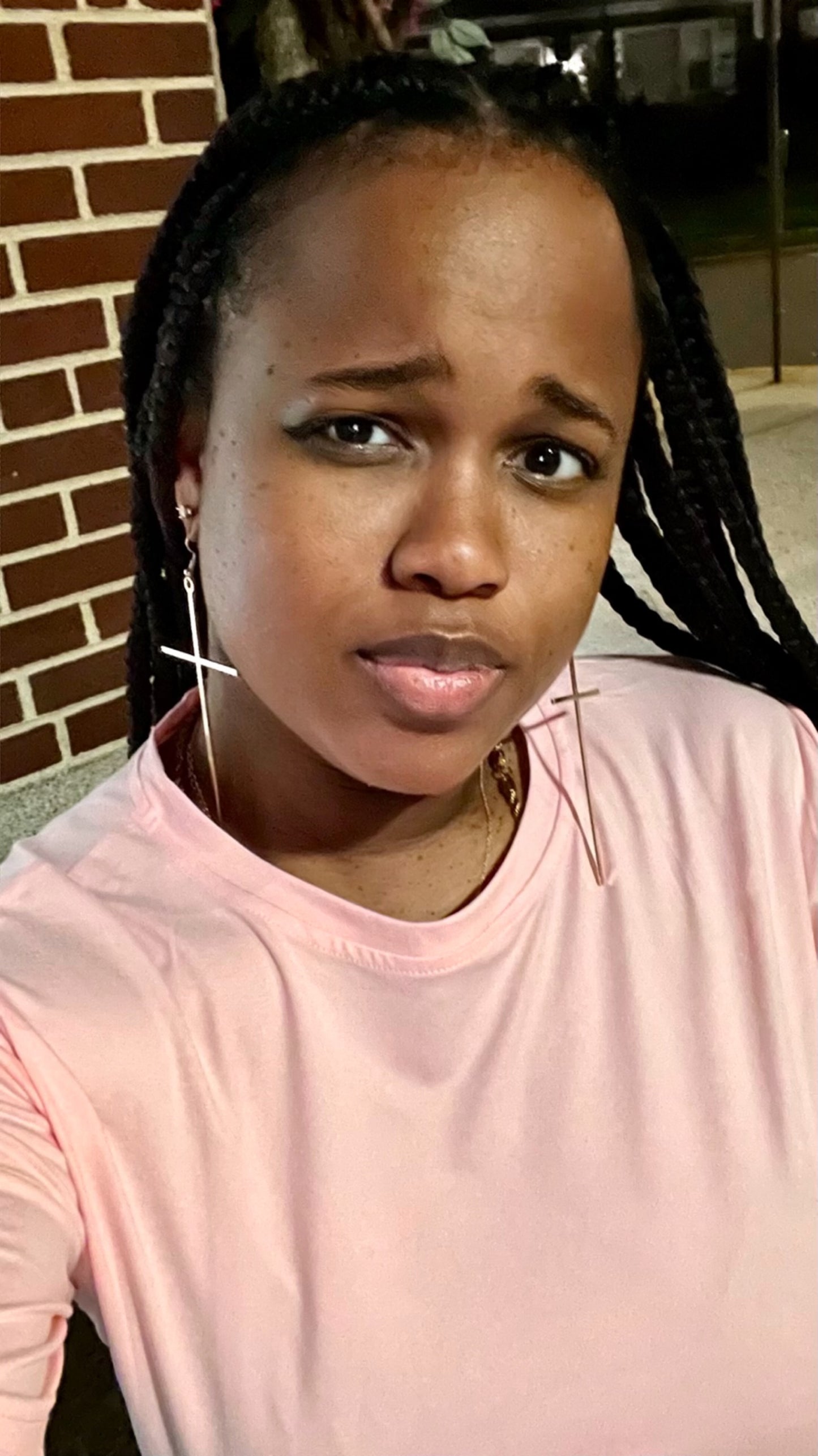 Large Cross Drop Earrings