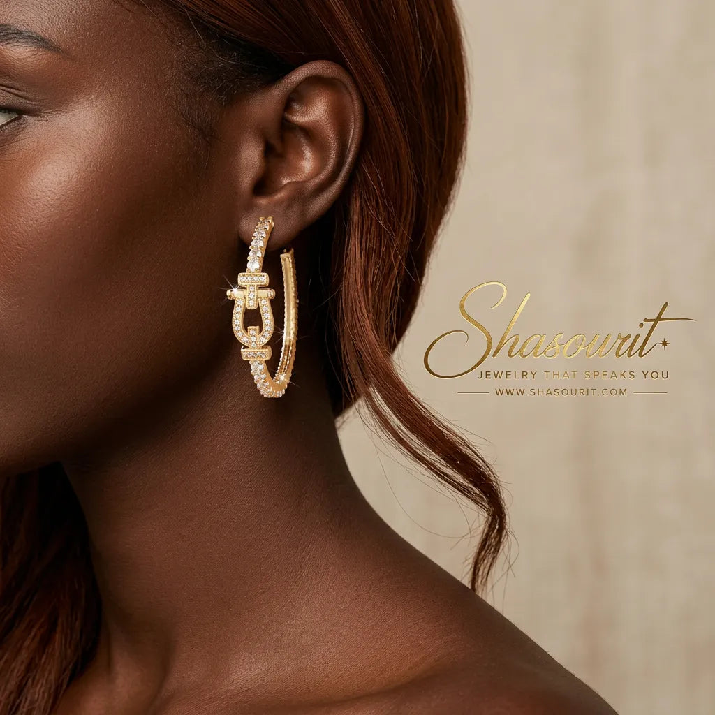Luxe Halo Link Hoops